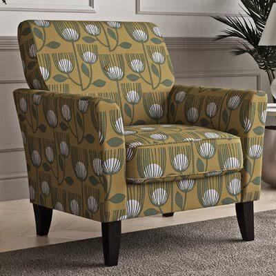 Deer Trail 83.82Cm Wide Polyester Armchair Bungalow Rose Fabric: Gold Modern Tulip 100% Polyester