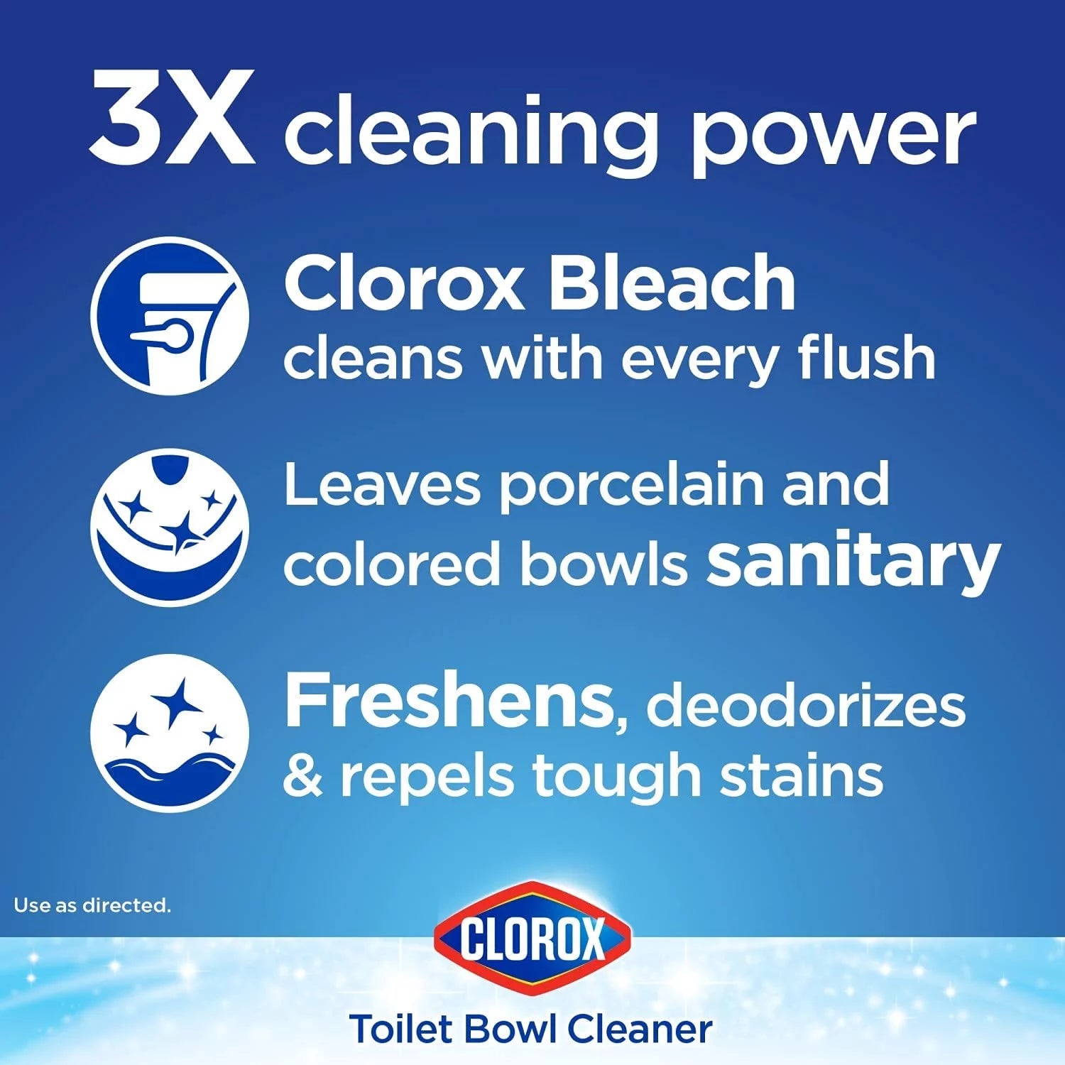 Clorox Ultra Clean Toilet Tablets Bleach & Blue, Rain Clean Scent, 4 Count D4610