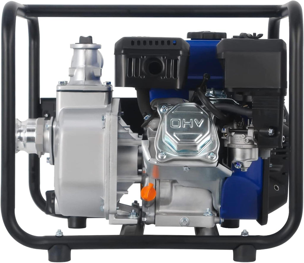 BILT HARD 2 inch Gas Powered Semi-Trash Water Pump with Water Hose Kit W1632