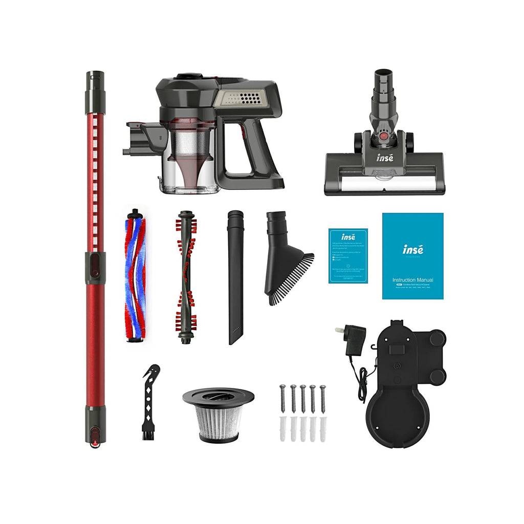 INSE 4-in-1 Stick Vacuum Cordless, 160W 12KPa Rechargeable Handheld for Home Carpet Pet Hair M6557