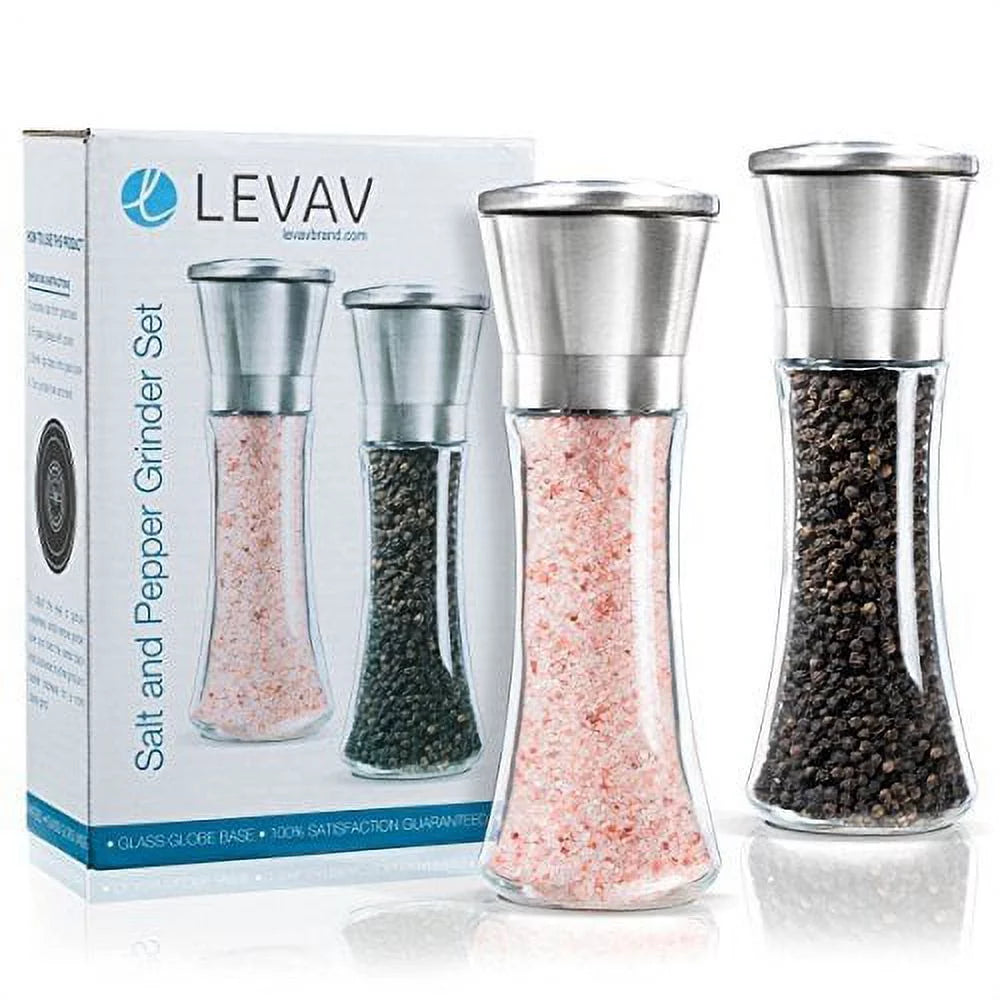 Levav Stainless Steel Salt and Pepper Grinder Set of 2 B963121