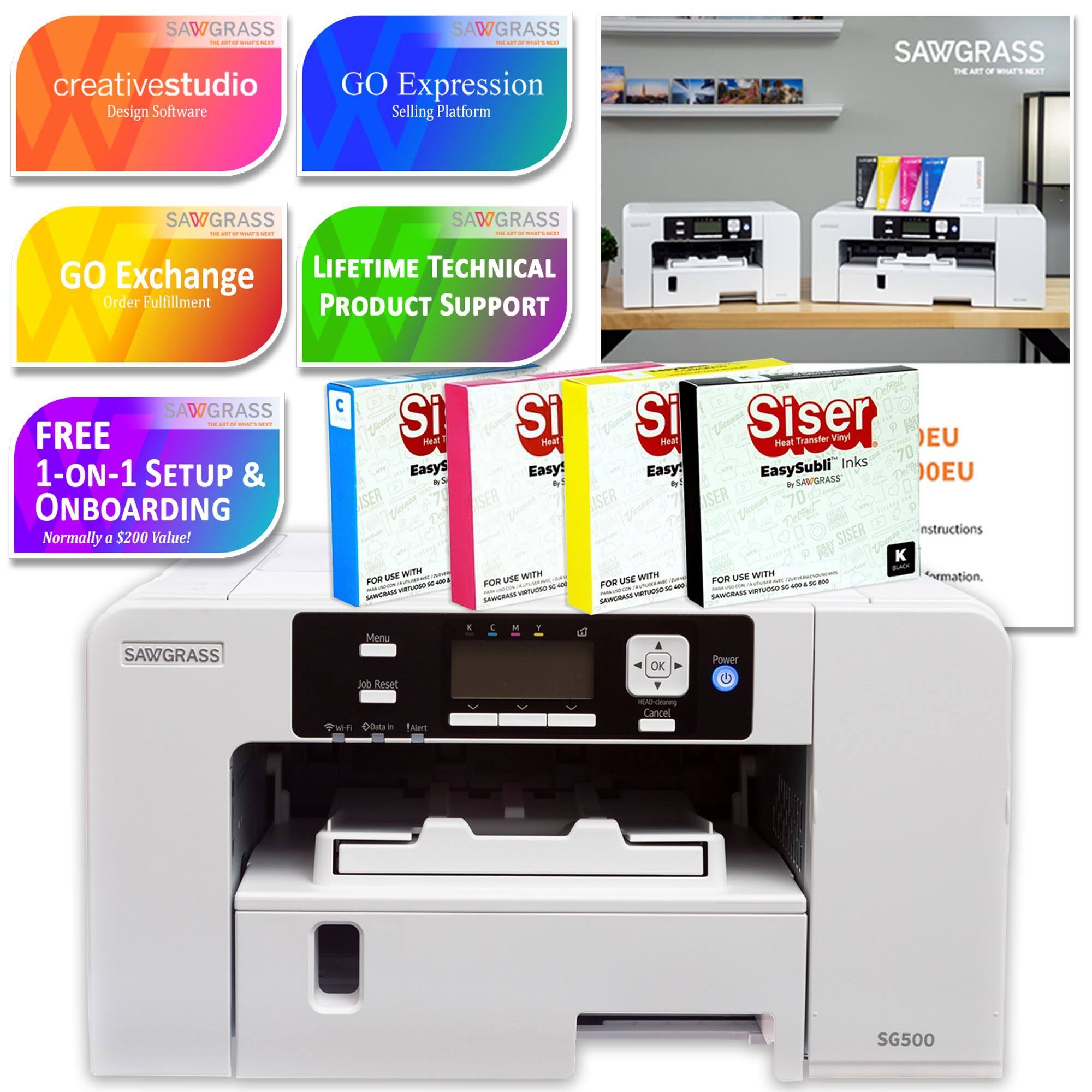 Sawgrass Virtuoso SG500 Sublimation Printer & Cameo 4 Bundle D944201