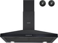 FIREGAS 30 inch Wall Mount Range Hood, Stainless Steel Stove Vent Hood with 3 Speed Exhaust Fan, Aluminum Mesh Filters, Ducted/Ductless Convertible Duct, Push Button, Efficient Airflow,Charcoal Filter