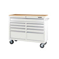 Yukon 46 in. 9 Drawer Mobile Storage Cabinet with Solid Wood Top - Shop Hardware Tools Online Store
