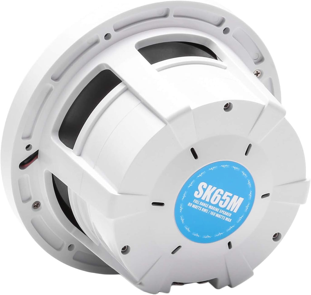 Skar Audio SK65M 6.5" 2-Way Marine Coaxial Speakers, Pair (White) Y359