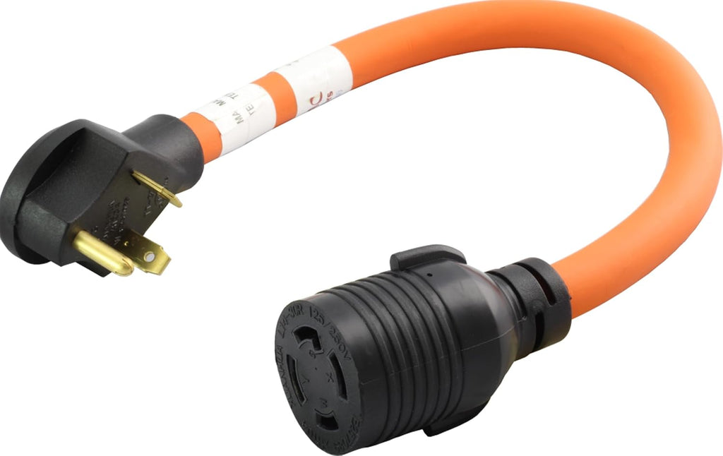 AC WORKS Generator to Transfer Switch L14-30 Inlet Box Adapter, TT-30 RV 30Amp to L14-30, Pack of 2 V2833