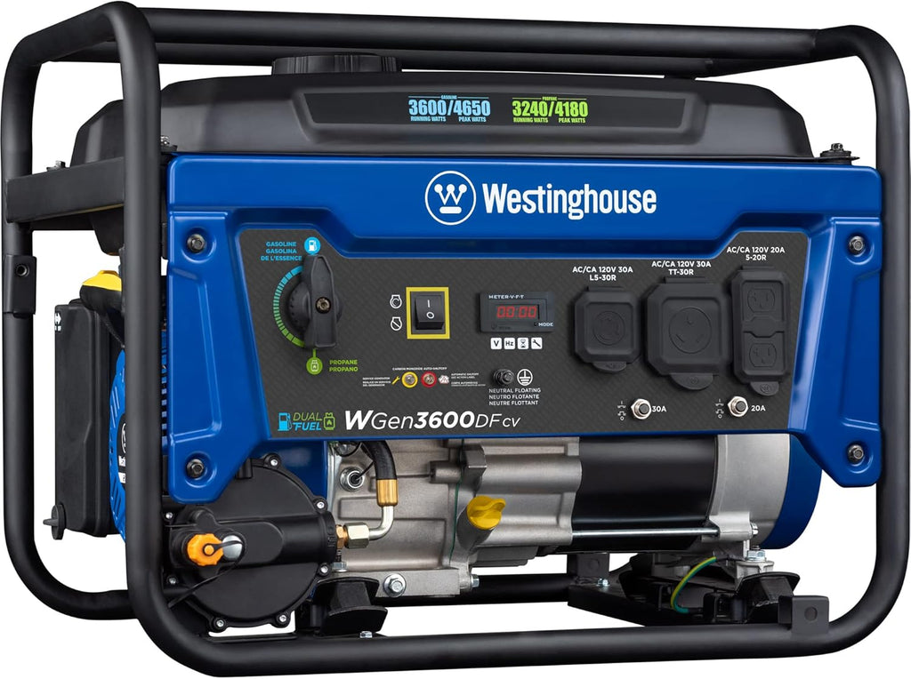 Westinghouse WGen3600 Portable Generator, 3600W Rated, 4650W Peak, RV Ready C70598