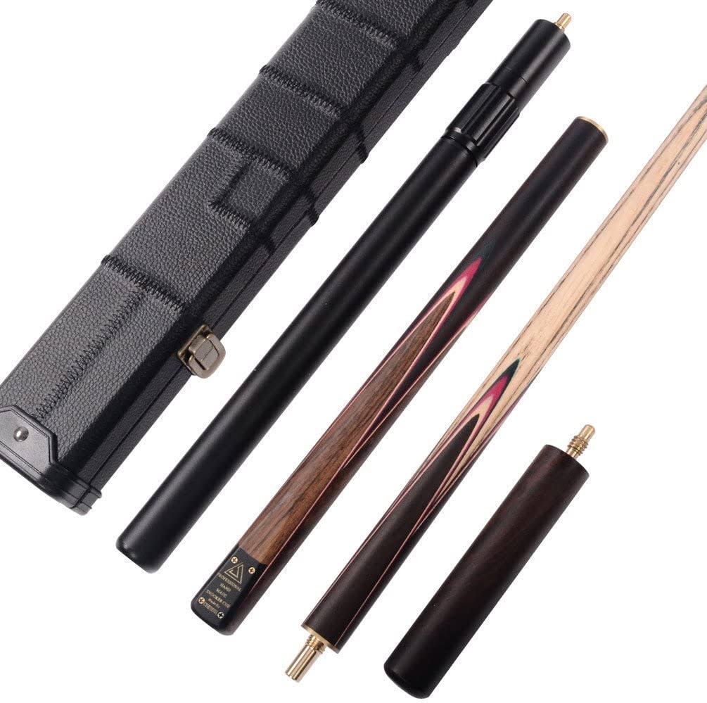 CUESOUL Classic Handmade 57 Rosewood 3/4 Piece Snooker Cue with Black Cue Case and Aluminum Telescope Extension