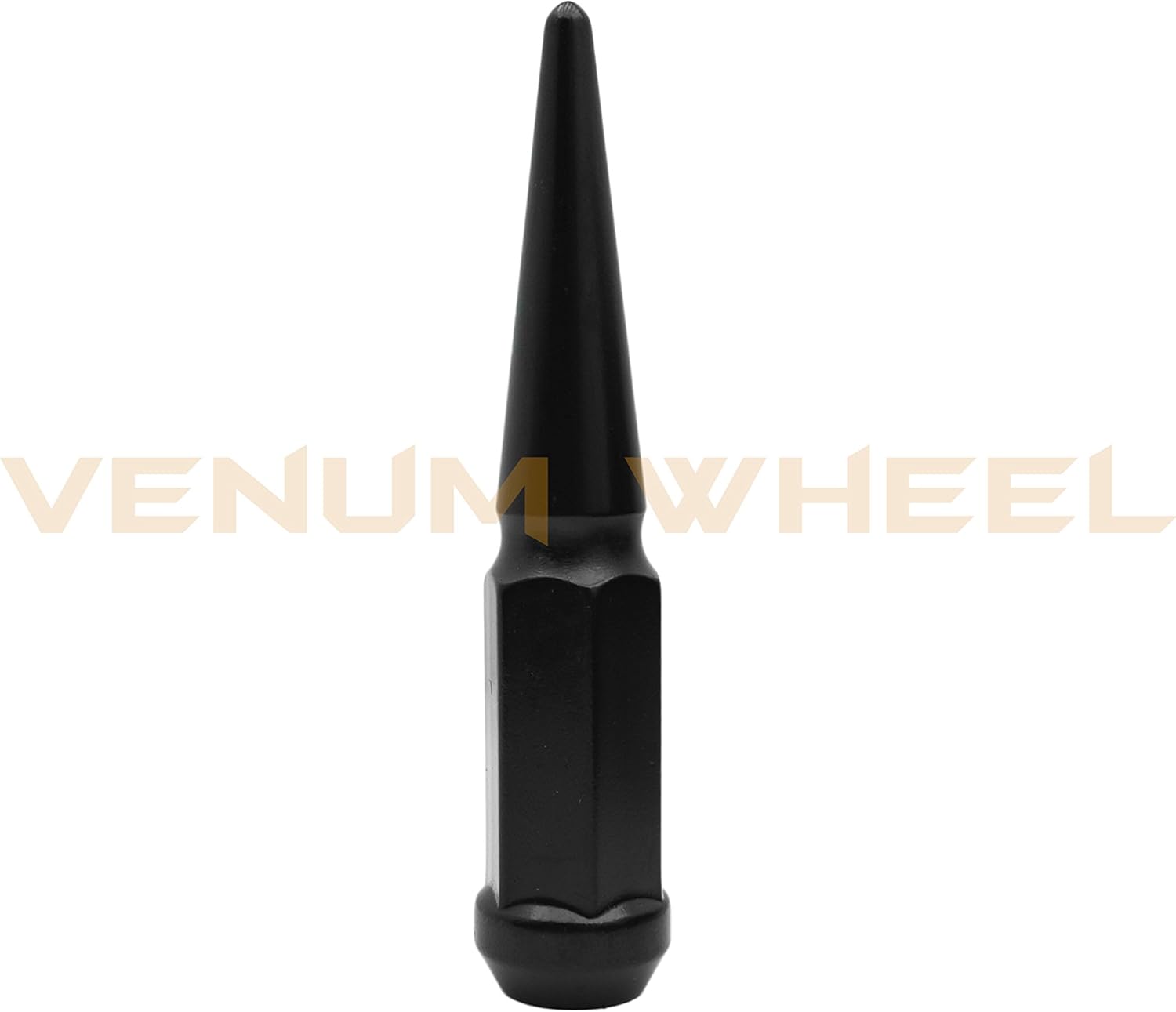Venum 20 Pc 1/2"-20 Black Solid Spike Metal Lug Nuts with Key U9869