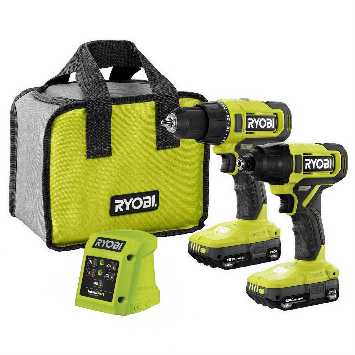 Ryobi One+ 18V Cordless 4-Tool Combo Kit with Batteries and Charger V770