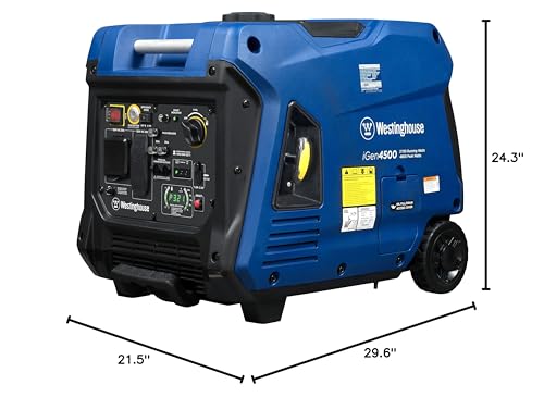 Westinghouse 5000 Peak Watt Dual Fuel Portable Inverter Generator, Remote Electric Start E228