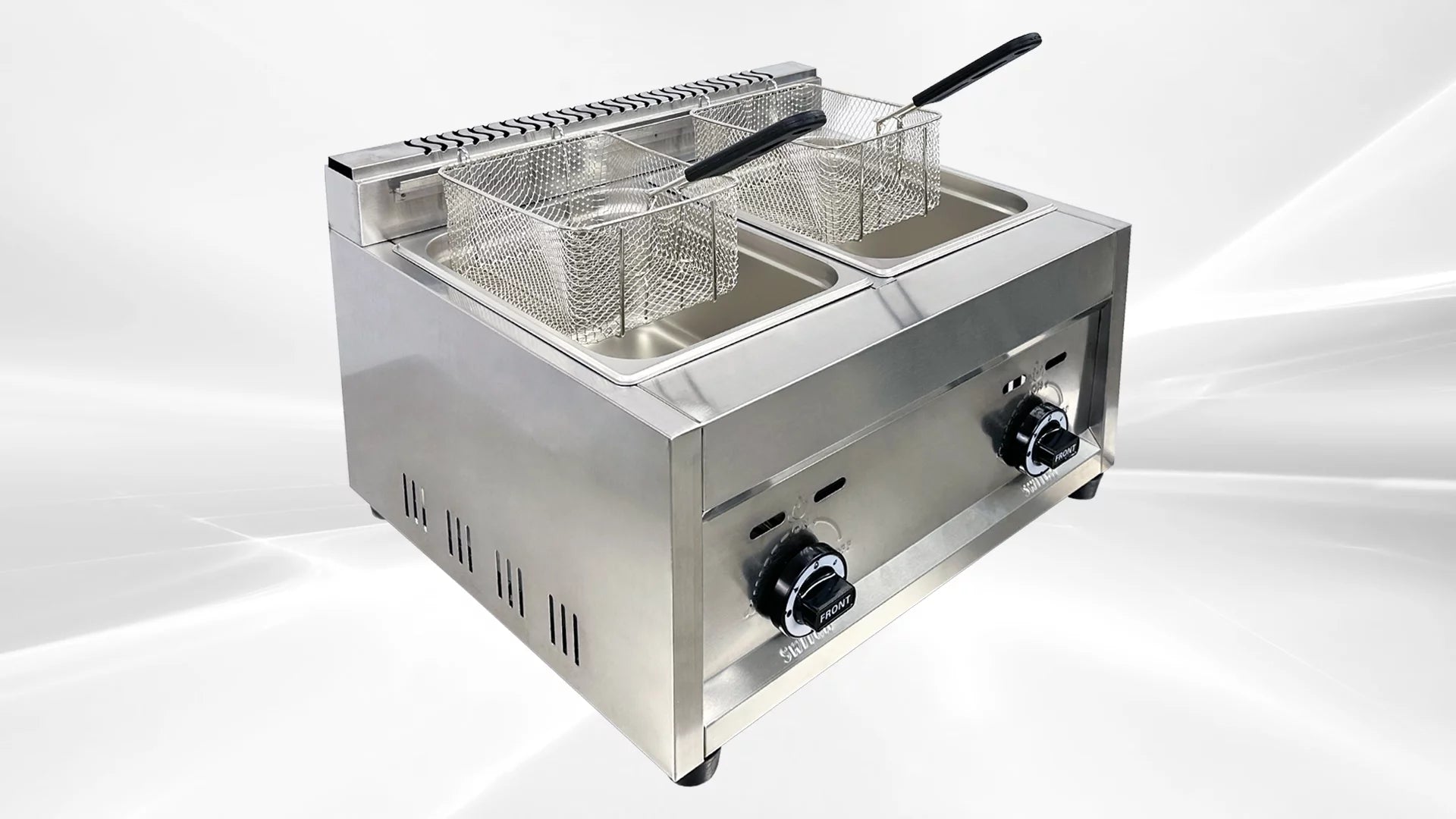 Commercial Countertop Double Deep Fryer 7 Gallon Q159