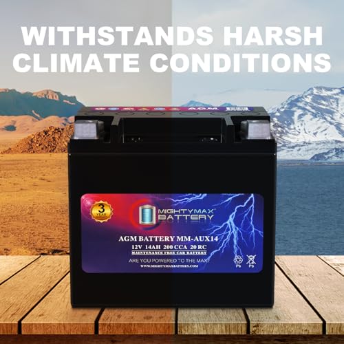 Mighty Max Battery MM-H5 Start and Stop Car Battery, Group Size 47, 12V 60 AH, AGM E711958