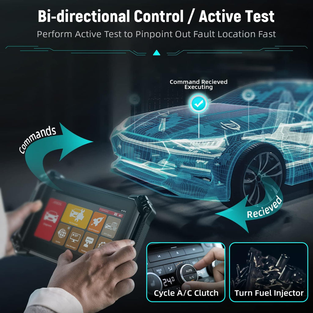 ANCEL V6 Bidirectional Scan Tool, OBD2 All System Car Diagnostic Scanner E2123
