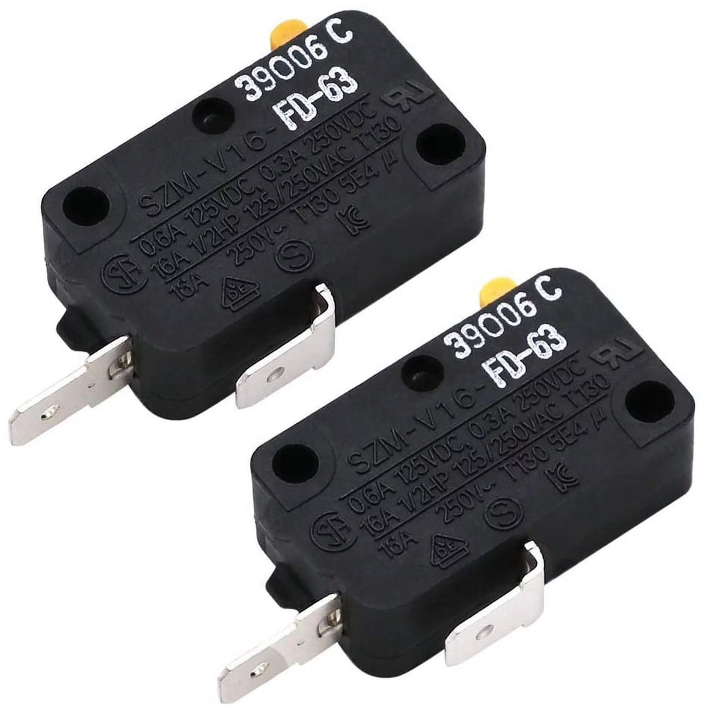 Primeswift SZM-V16-FD-63 Microwave Door Switch Replacement for LG GE Kenmore WB24X0830,2 Pack