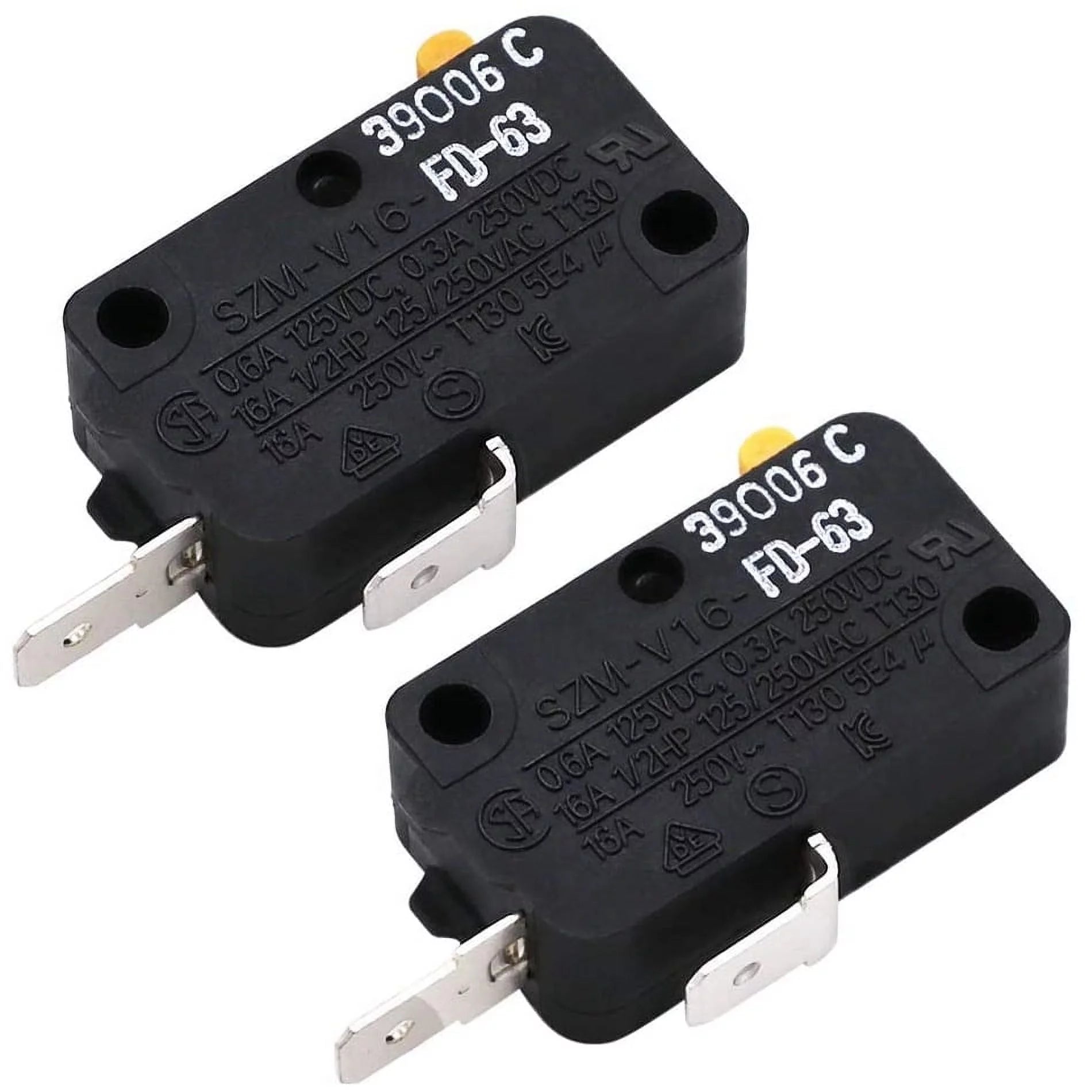 Primeswift SZM-V16-FD-63 Microwave Door Switch Replacement for LG GE Kenmore WB24X0830,2 Pack