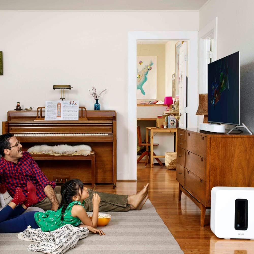 Sonos Sub Wireless Subwoofer for Deep Bass - White W4464