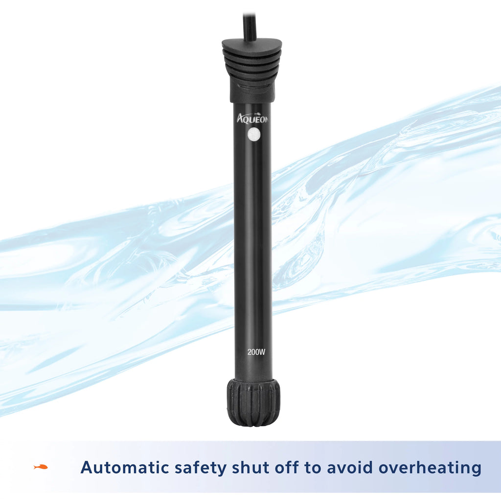 Aqueon Preset Aquarium Heater 200W Black C6130