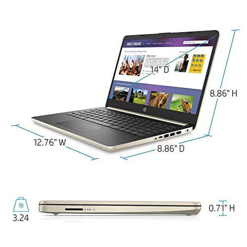 HP 14" HD Laptop, Intel 10th Gen i3, 8GB RAM, 256GB SSD, Windows 10 Pro M531246