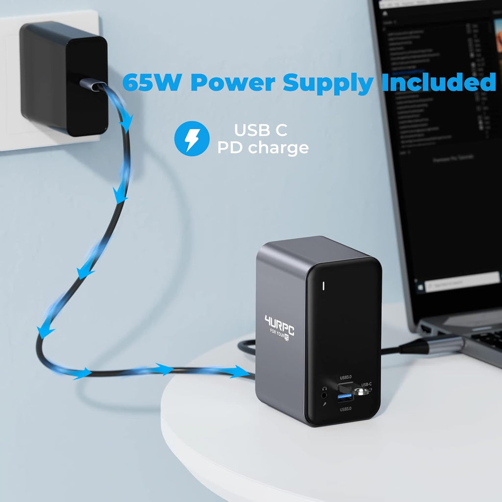 USB C Laptop Docking Station Dual Monitor HDMI, 15-in-1 USB C Dock Q96289