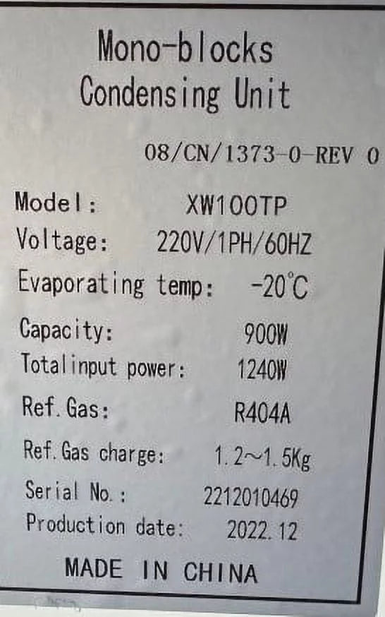 XML-100TP Walk-In Freezer Refrigeration System P276778