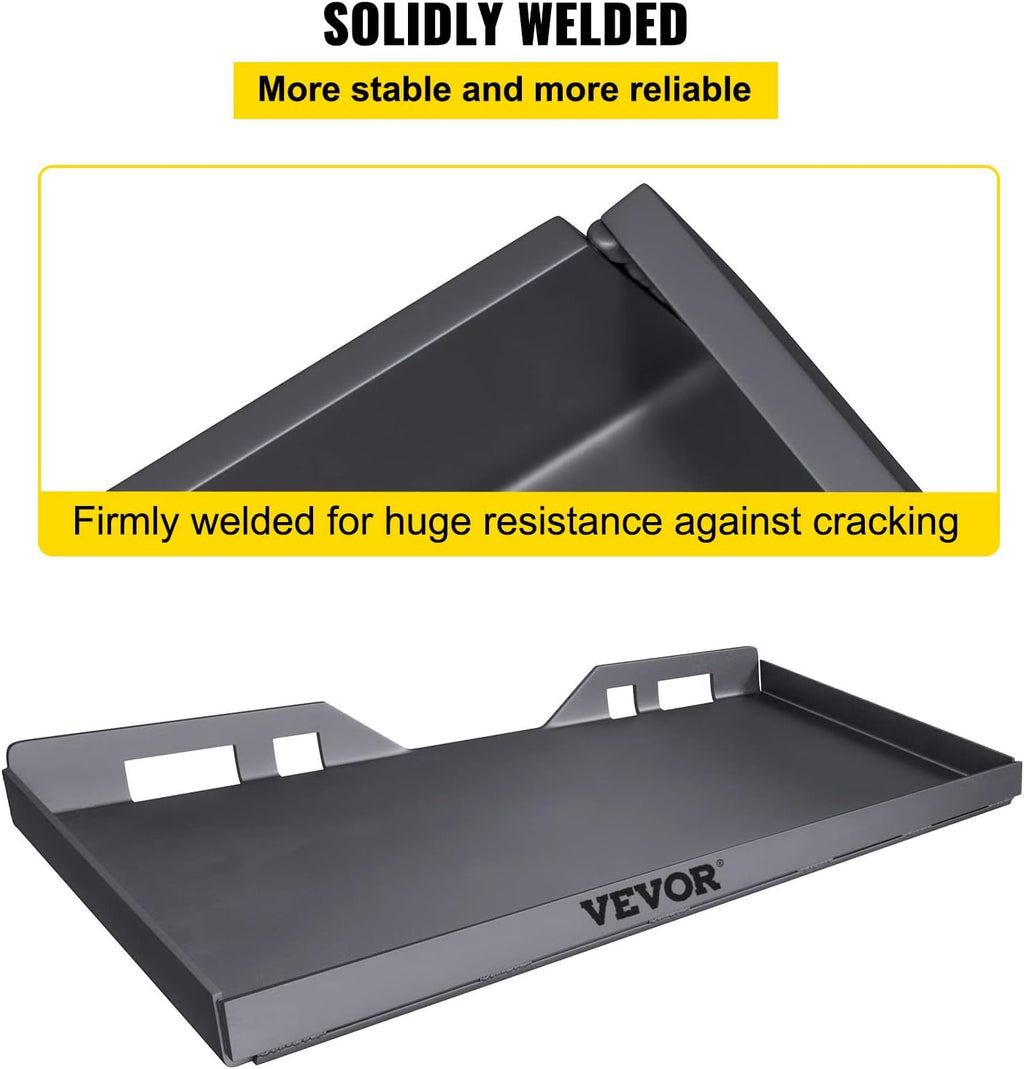 VEVOR Skid Steer Mount Plate Steel Quick Attachment Loader Plate with 3 Welding Rods (5/16") P30105