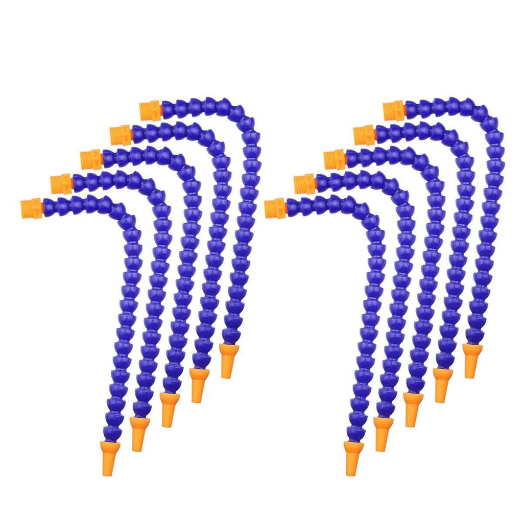 TOPPROS Pack of 10 Round Nozzle Flexible Oil Coolant Pipe Hose Blue Orange - Shop Hardware Tools Online Store