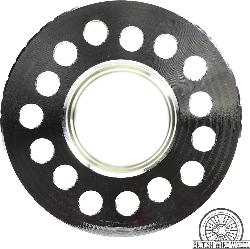 British Wire Wheel Chrome-Plated 5 Lug Universal Knock Off Adapters, Set of 4 Q336131