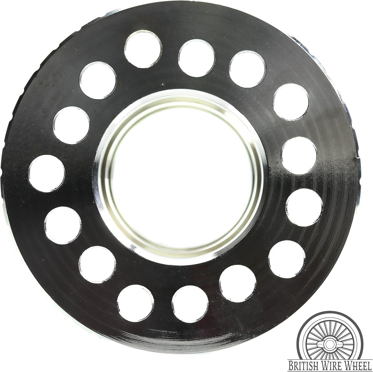 British Wire Wheel Chrome-Plated 5 Lug Universal Knock Off Adapters, Set of 4 Q336131