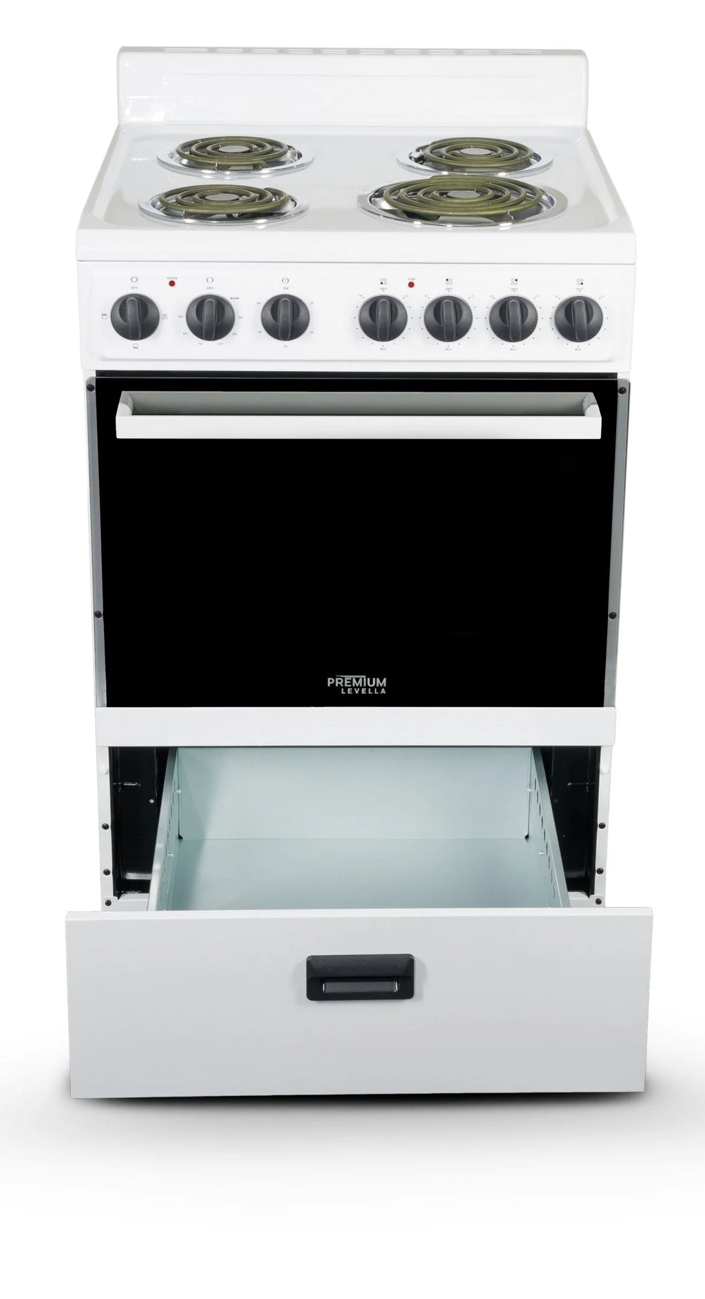 Levella 24 in. 2.7 cu. ft. Single Electric Range with 4 Burners, White D231490