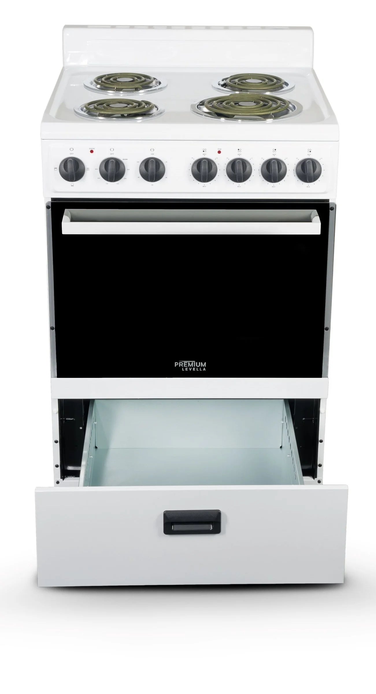 Levella 24 in. 2.7 cu. ft. Single Electric Range with 4 Burners, White D231490