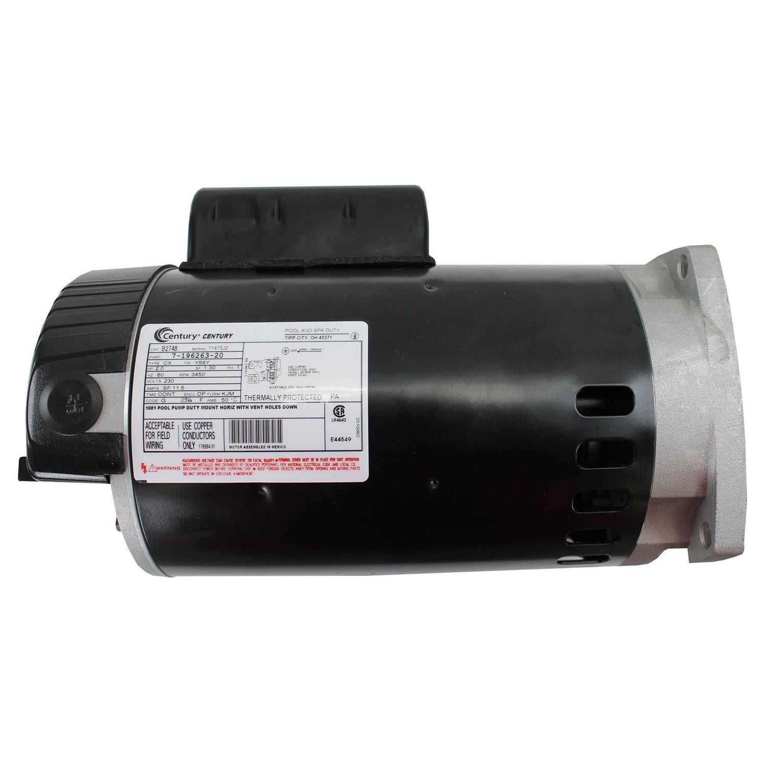 Century Motor 2 HP B2748 D3287