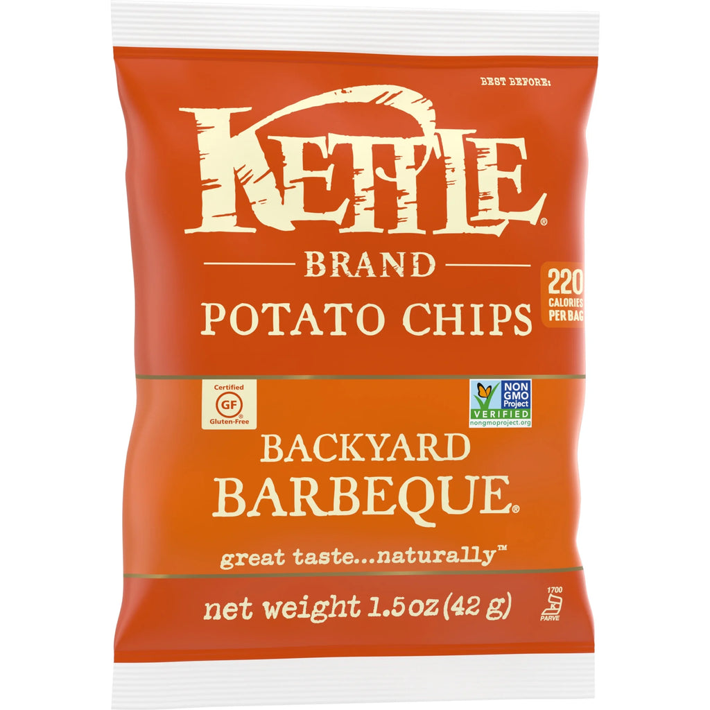 Kettle Brand Potato Chips, Barbeque, 1.5 oz Snack Bag T13118