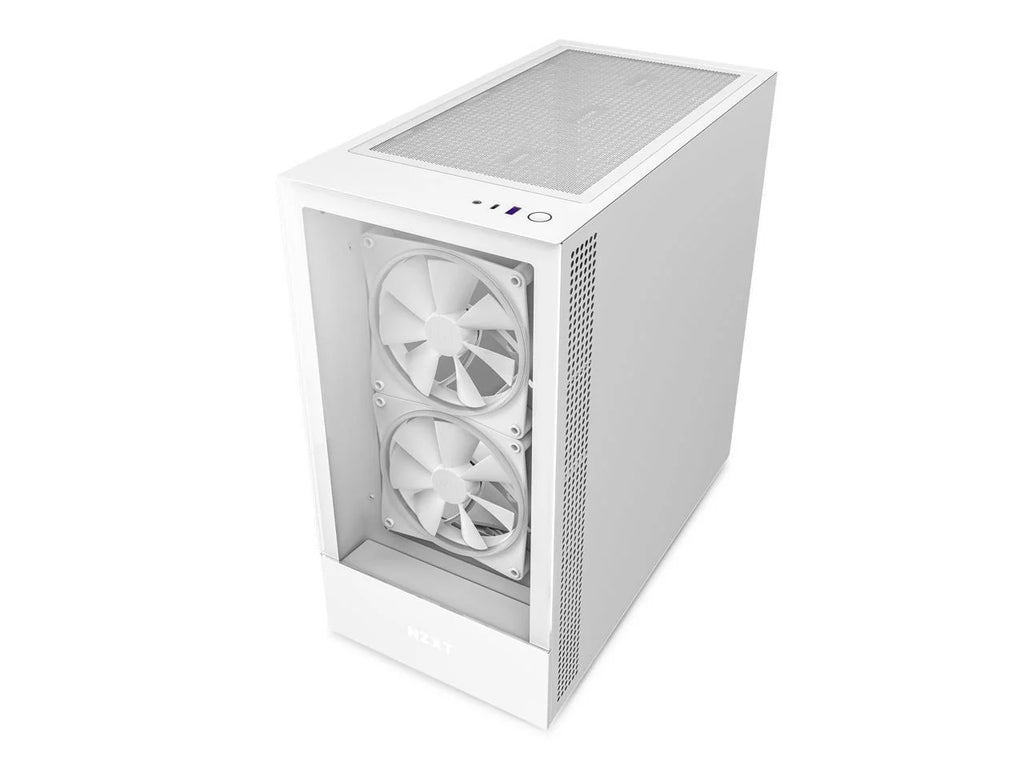 NZXT H5 Elite All White SGCC Steel Tempered Glass ATX Computer Case L384