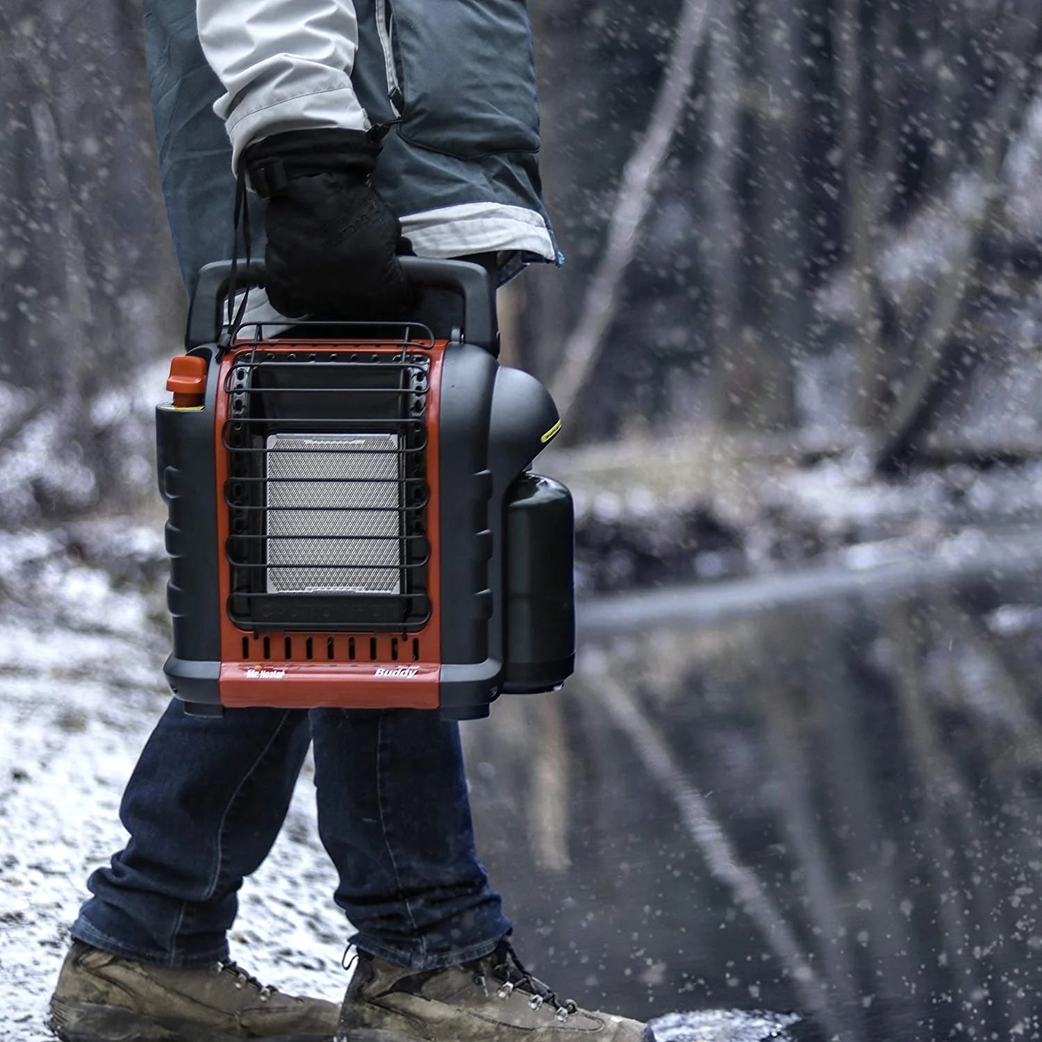 Mr. Heater Buddy Portable Propane Radiant Heater, Indoor-Safe, Red-Black E32271