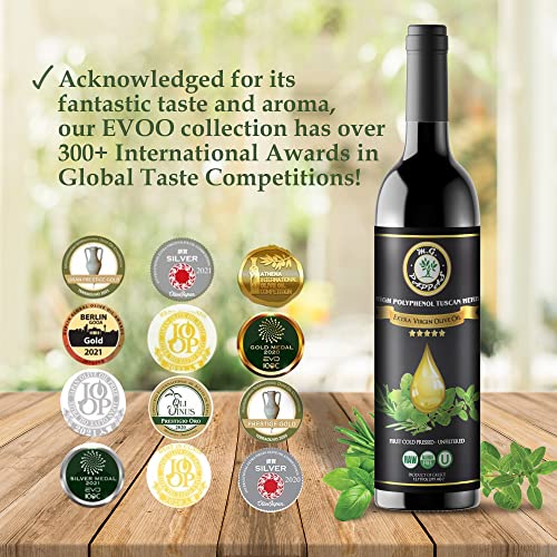 M.G. PAPPAS High Polyphenol Extra Virgin Olive Oil, Cold Pressed & Unfiltered, 12.7 oz O81138