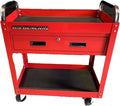 30 in. Large 350 lb. Capacity Glossy Red Service Cart With Locking Drawer Special by US General