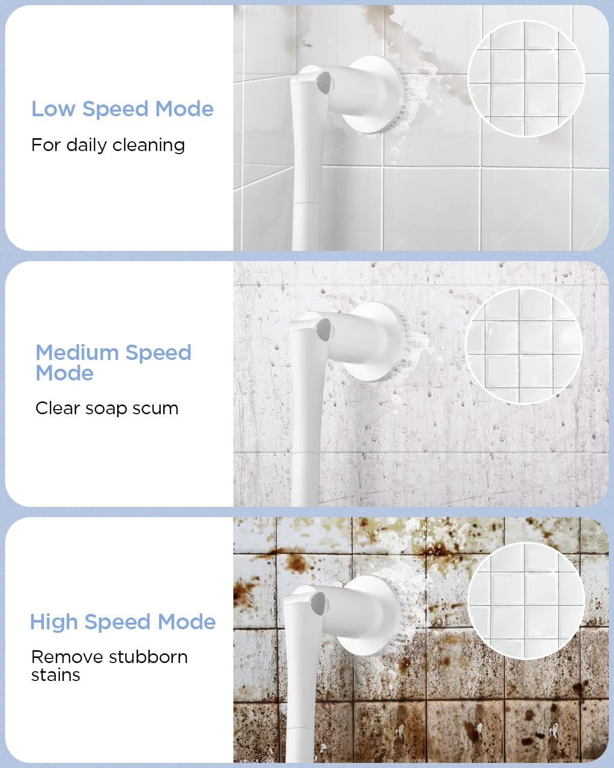 KGDJS Electric Spin Scrubber Cordless with 4 Brush Heads and Extension Arm, Pack of 2 K7280
