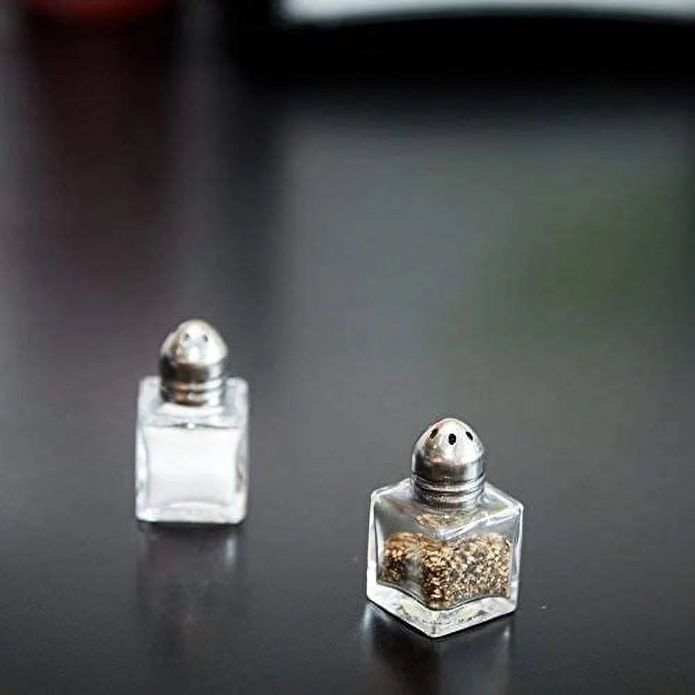 Tezzorio Mini Glass Salt and Pepper Shakers, Set of 12 G3580