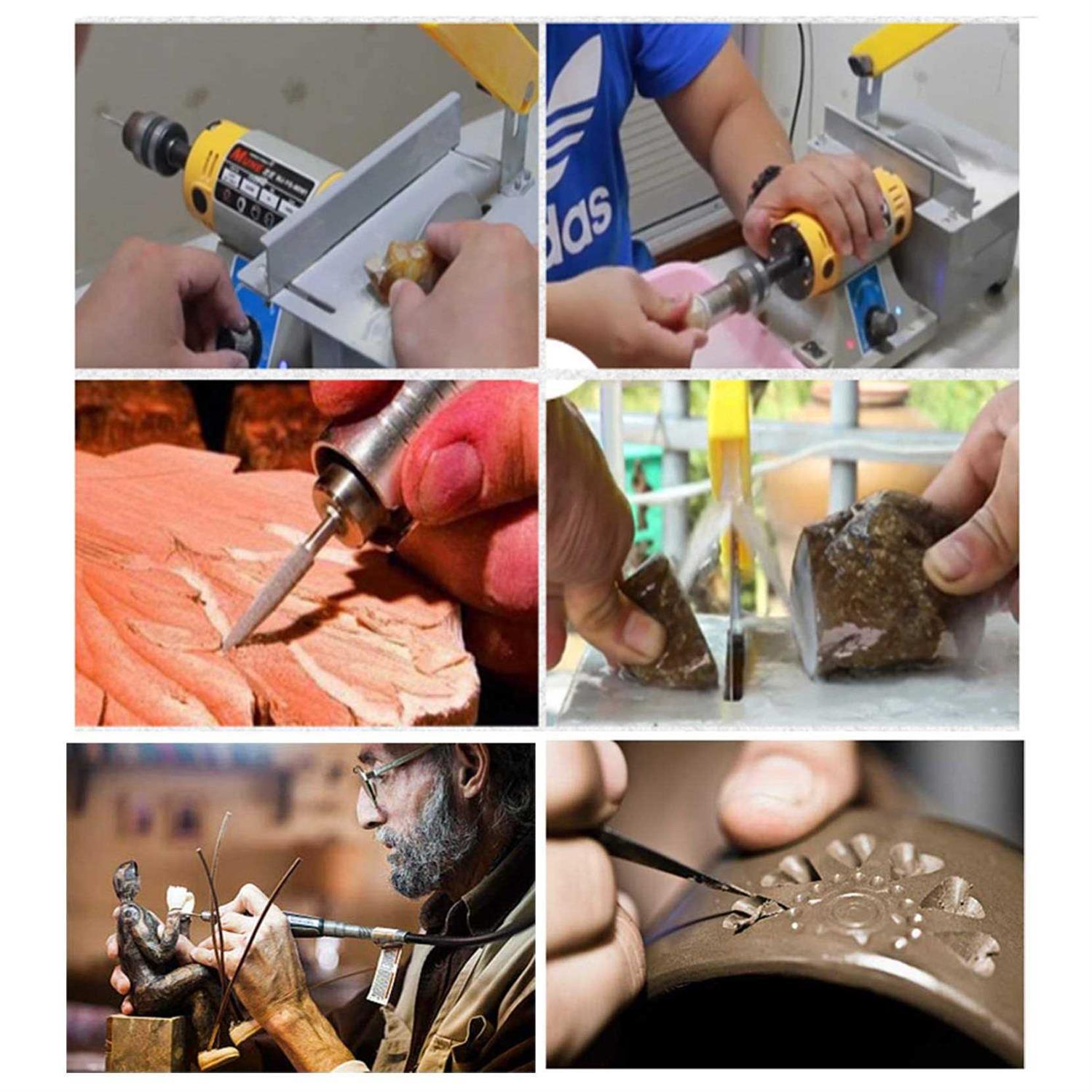 ANGELLOONG Lapidary Saw for Cutting Rocks 110V Mini Table Saw with Flexible Shaft Y80499