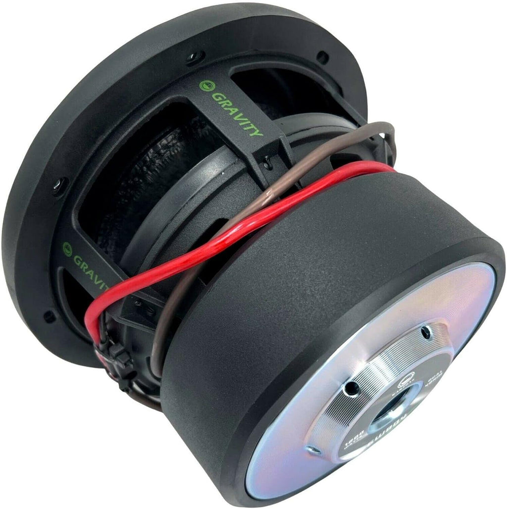 2X Gravity 8 Inch 1200 Watt Car Audio Subwoofer Pair 4 Ohm DVC E165066