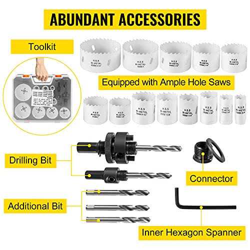 VEVOR Tube Notcher Kit 60 Degree with Bi-Metal Hole Saw C5037