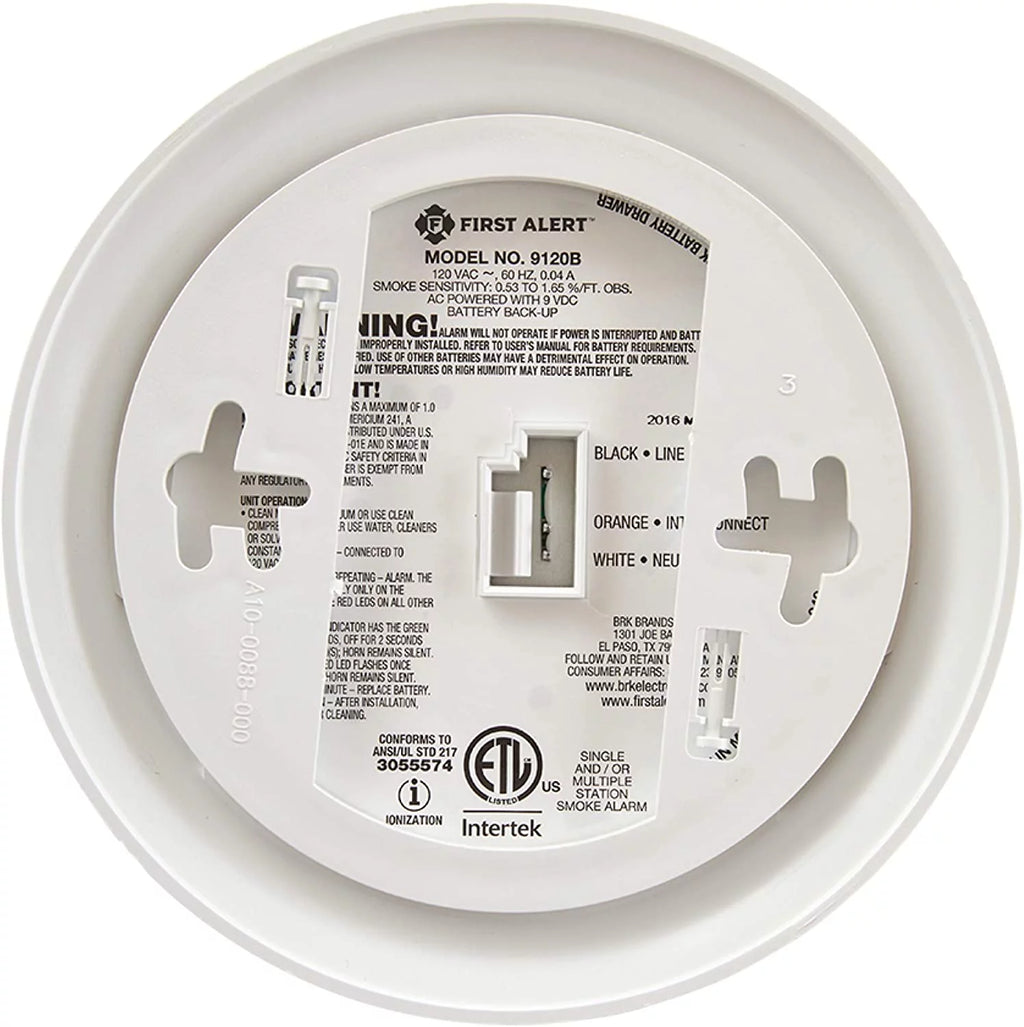 First Alert Hardwired Smoke Alarm with Battery Backup 6 Pack M3481
