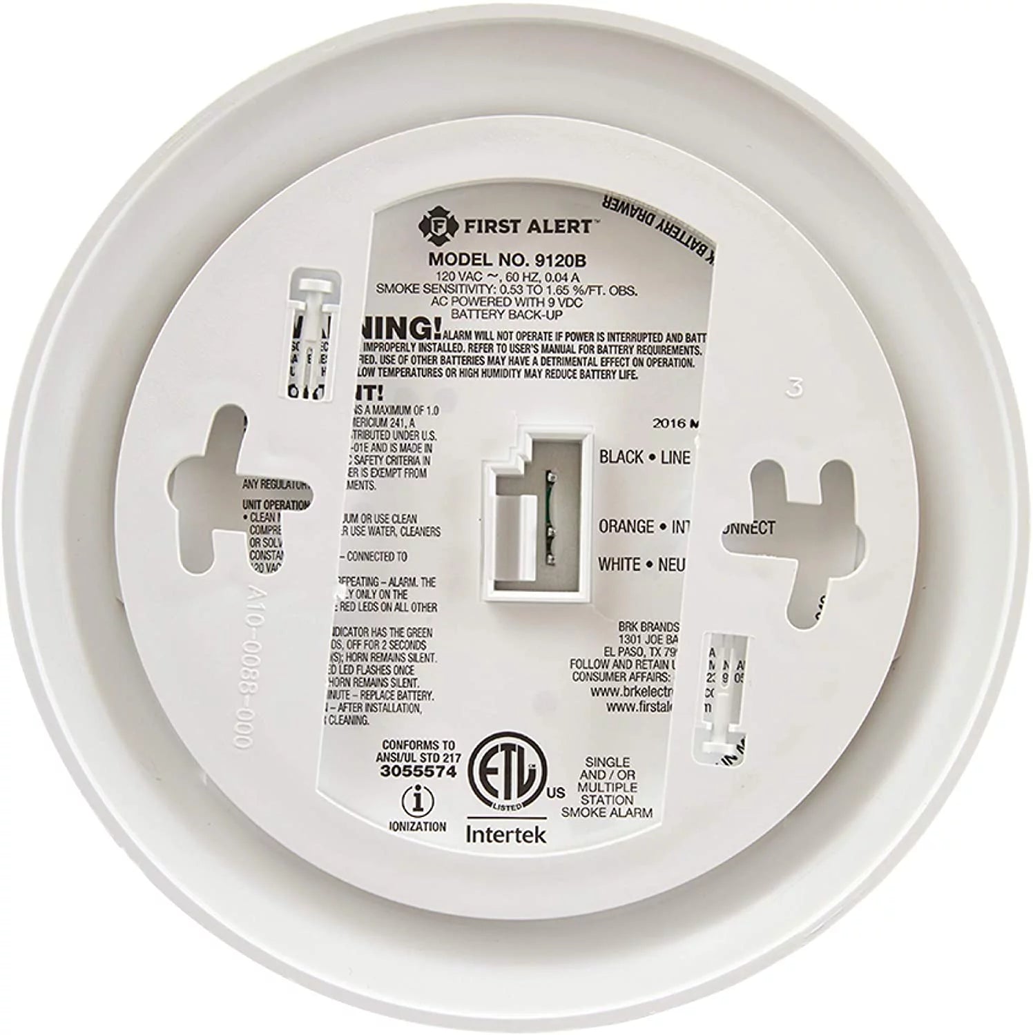 First Alert Hardwired Smoke Alarm with Battery Backup 6 Pack M3481