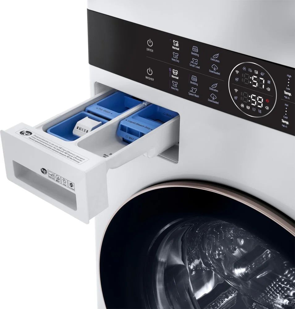 LG WKG101HWA Front Load White Stacked Washer & Dryer F97771