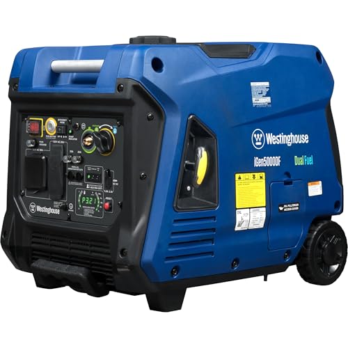 Westinghouse 5000 Peak Watt Dual Fuel Portable Inverter Generator, Remote Electric Start E228