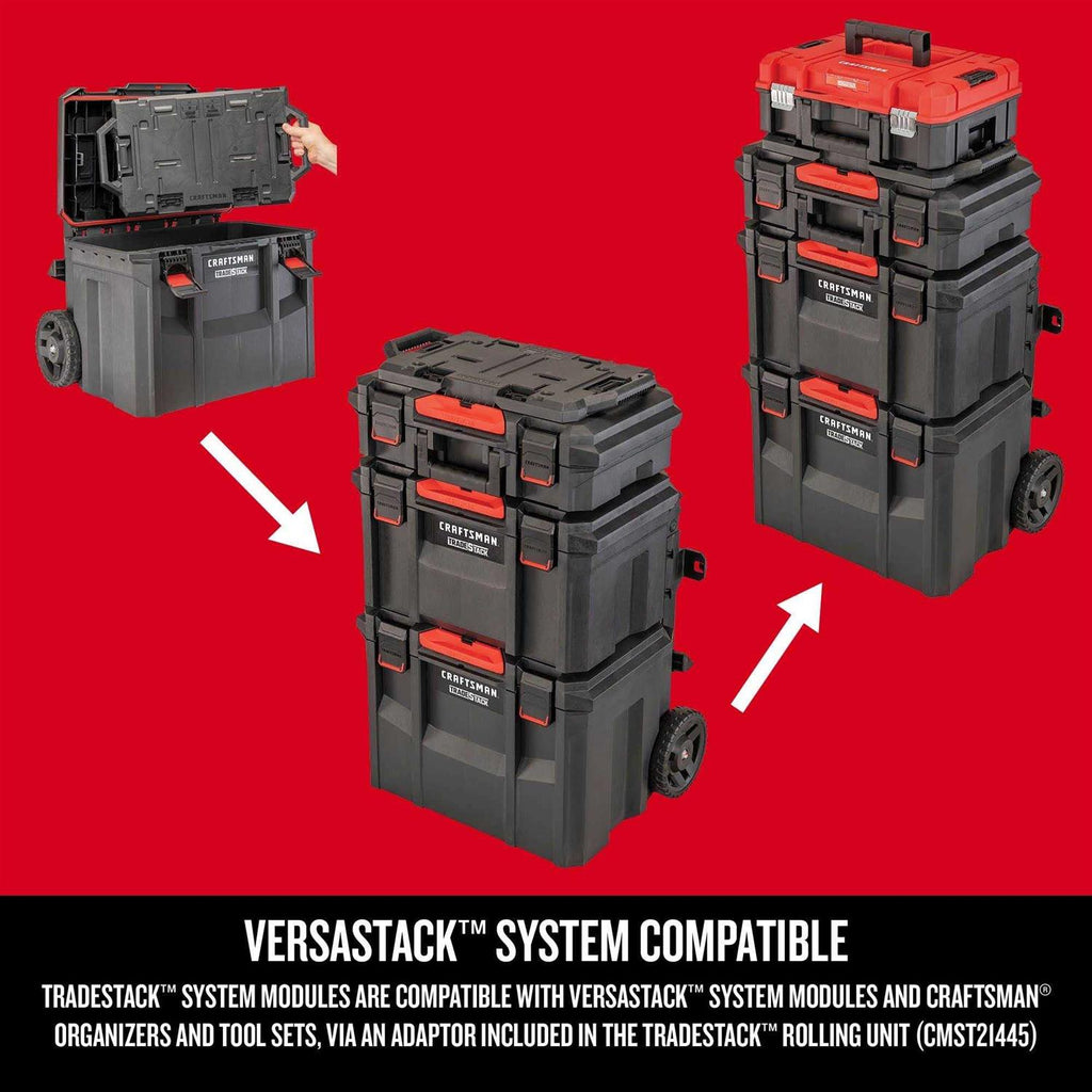 CRAFTSMAN TRADESTACK 21.45-in 2-Drawer Ball-bearing Tool Box A241760
