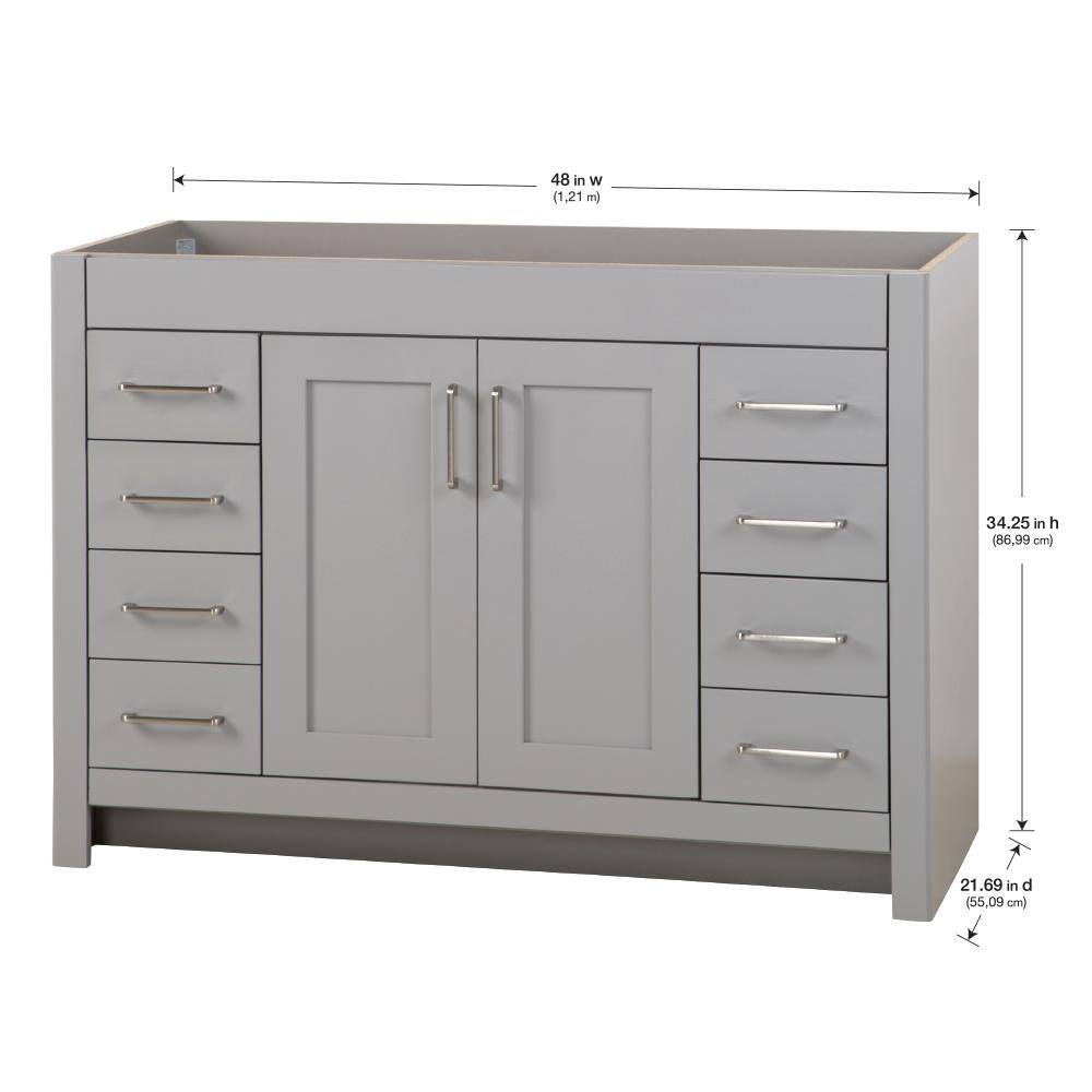 Westcourt 48 in. Bath Vanity Cabinet in Sterling Gray Z840712