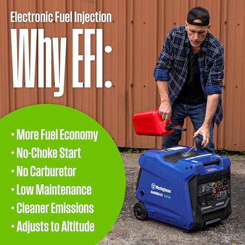Westinghouse 5000 Peak Watt Dual Fuel Portable Inverter Generator, Remote Electric Start E228