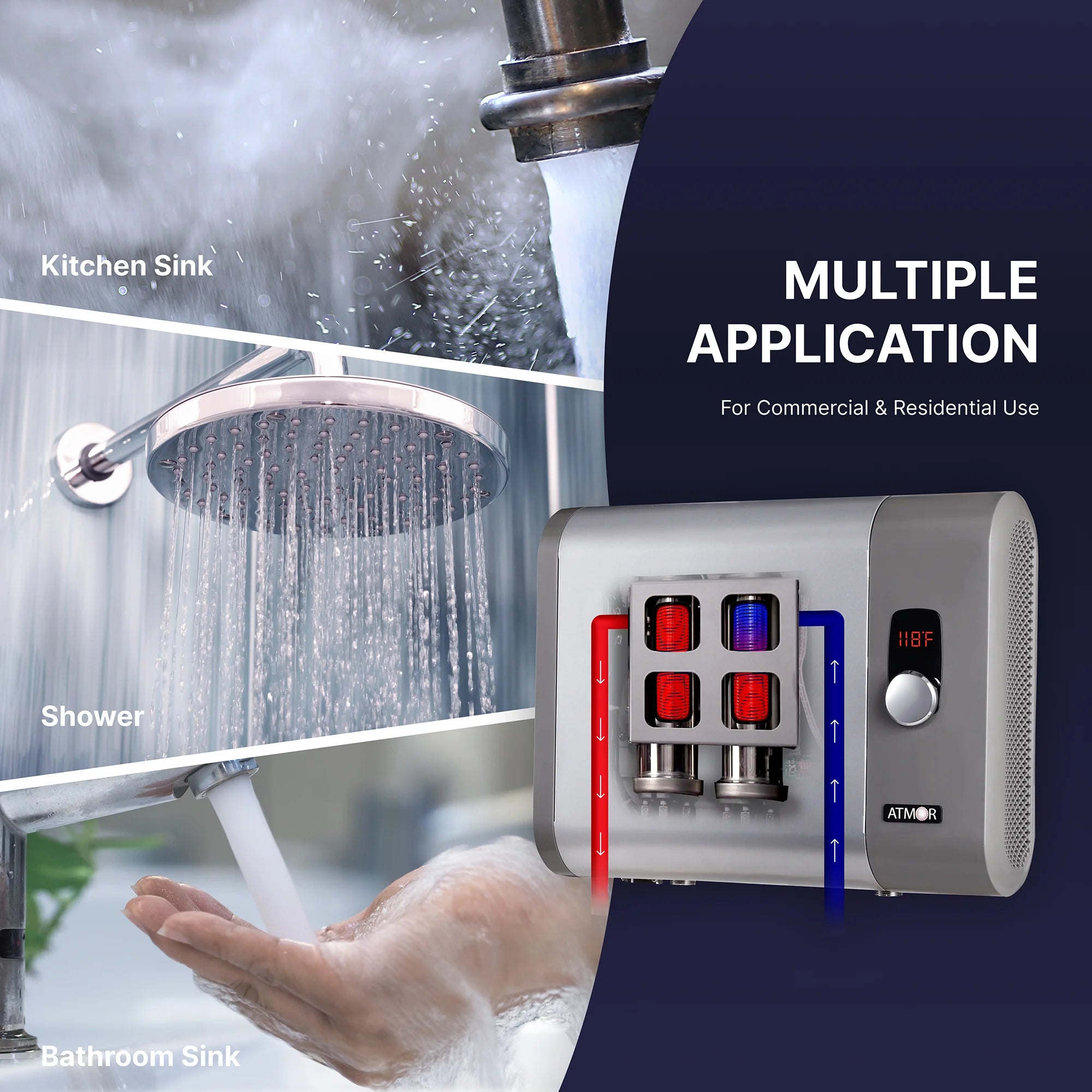Atmor 29kW 5.4 GPM Electric Tankless Water Heater V60640